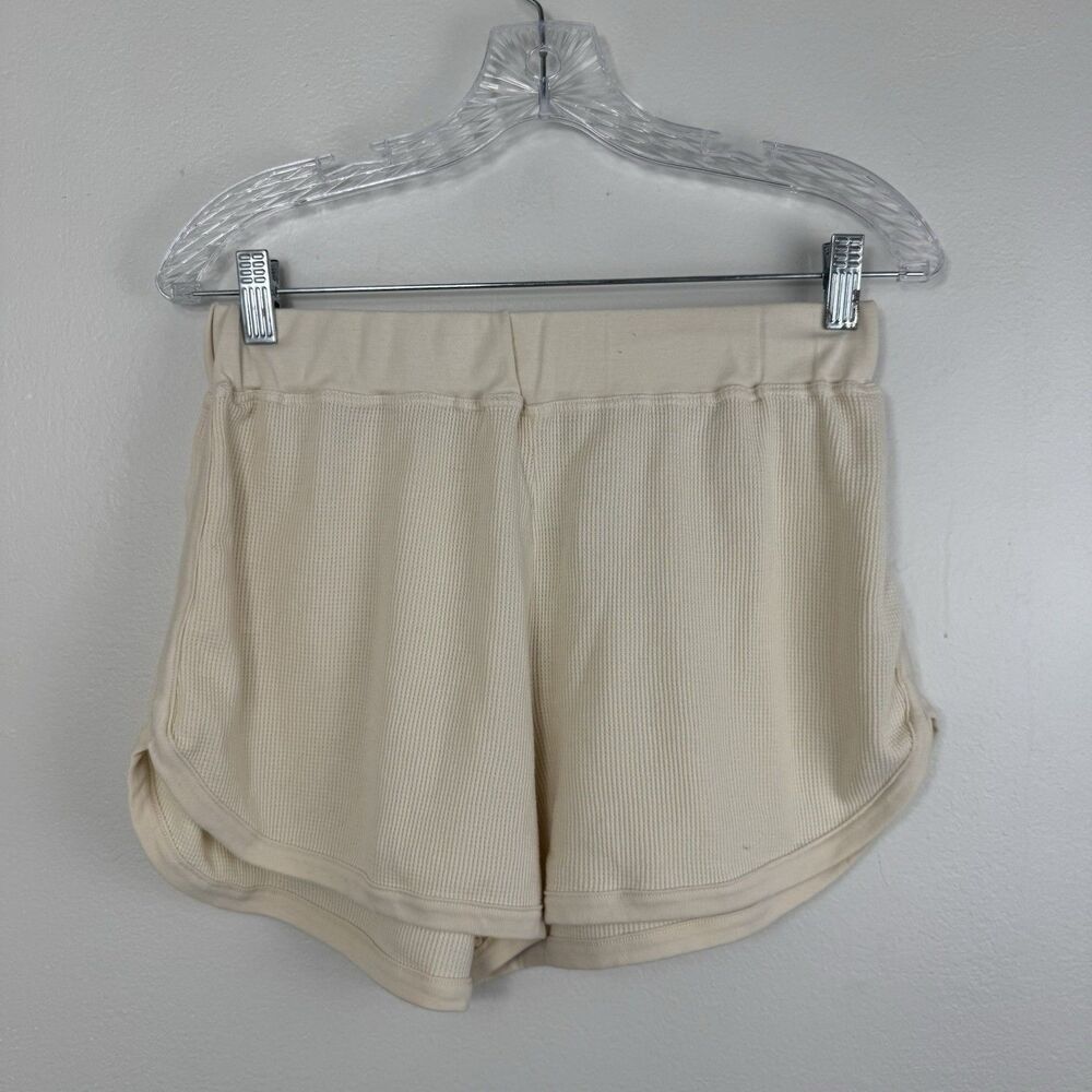 Sundry Shorts Women's Size 2 Butter Yellow Stretchy Waffle Pattern Pull-on